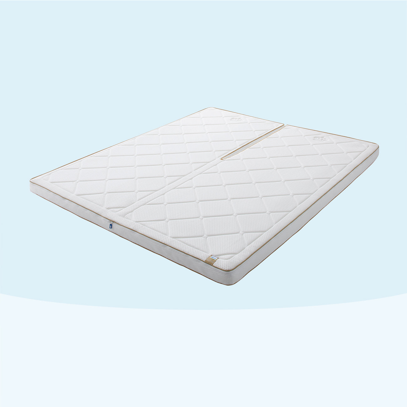 Auping Prestige Naturel Splittopper - Bos Bedden