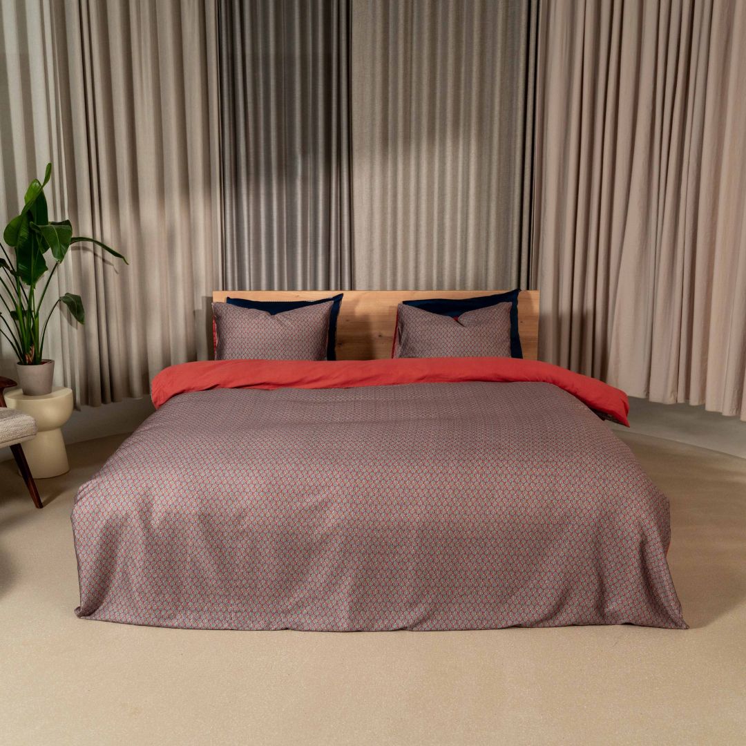 Kayori dekbedovertrek Aiko Katoensatijn 100% katoen rood