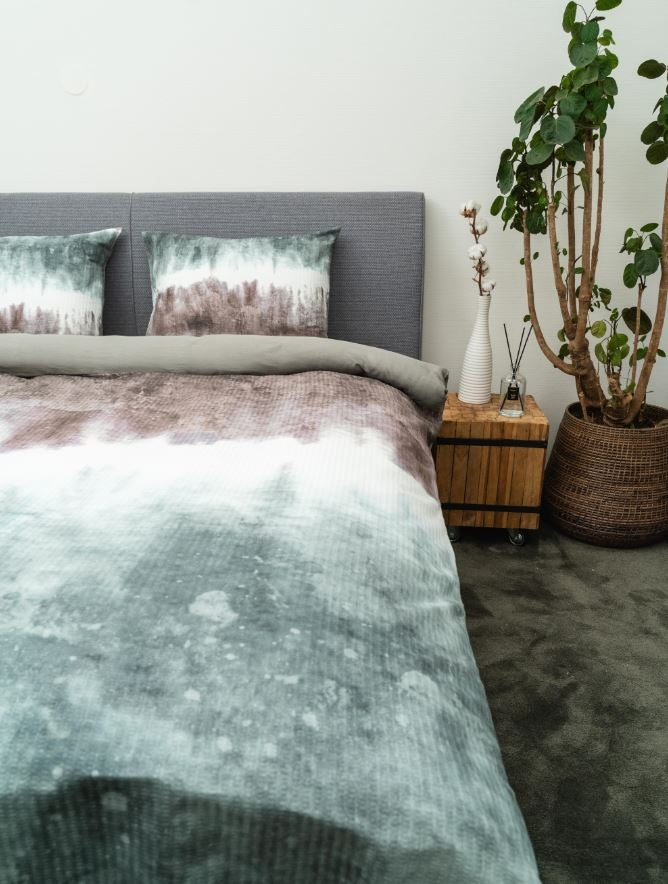 Kayori dekbedovertrek Andaz Waffle 100% katoen groen