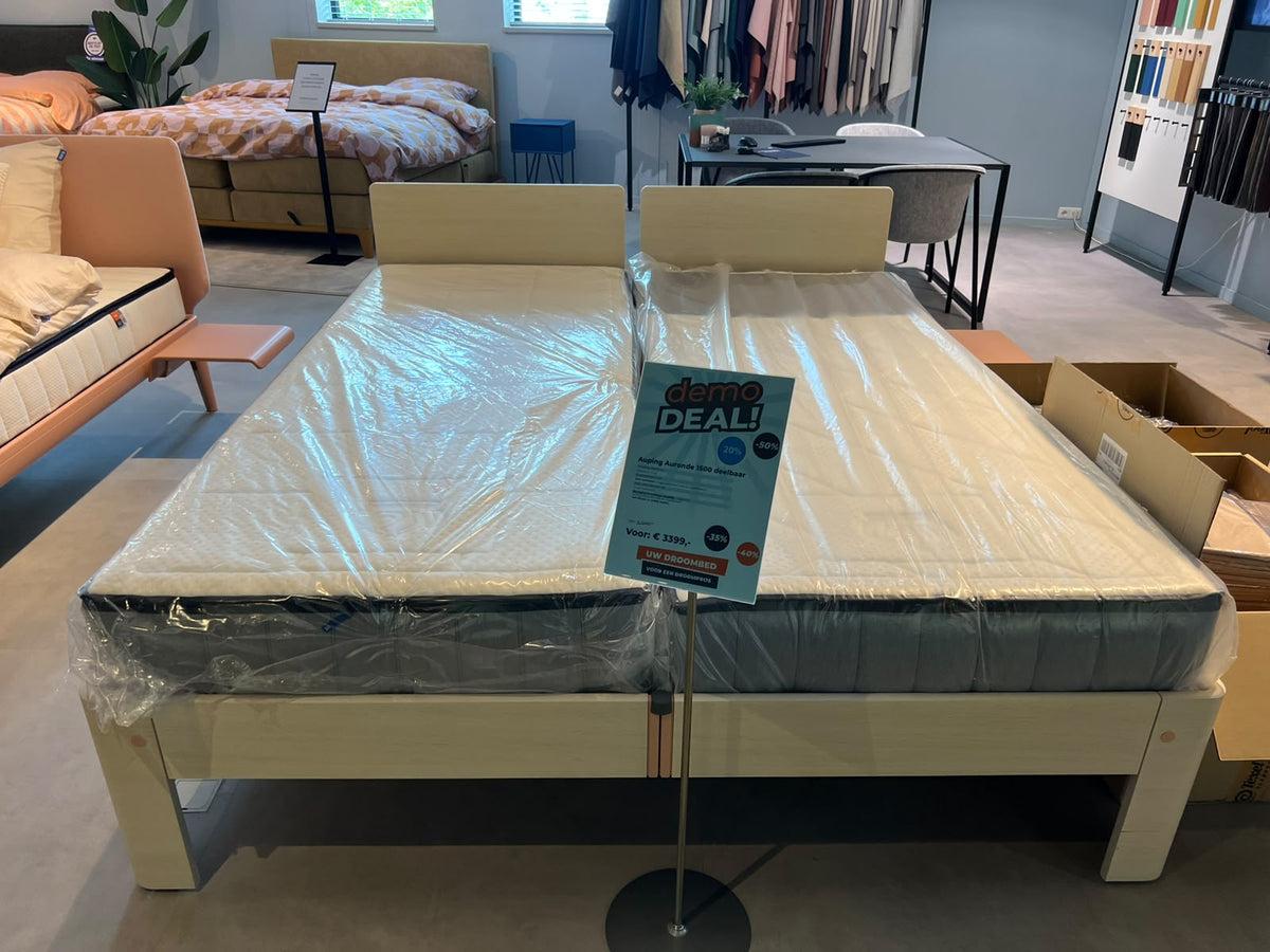 Auping Auronde 1500 deelbaar vlak 180x210 cm demodeal Harderwijk