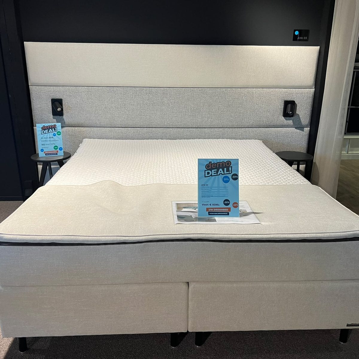 AYA 03 boxspring 180x210 cm showroommodel in Harderwijk