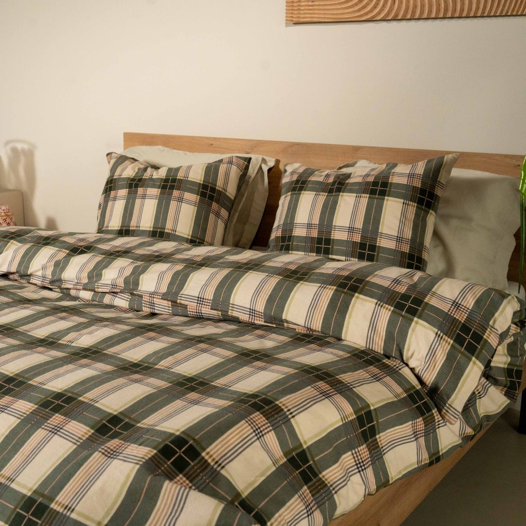 Kayori dekbedovertrek Betsu Flanel 100% katoen zand