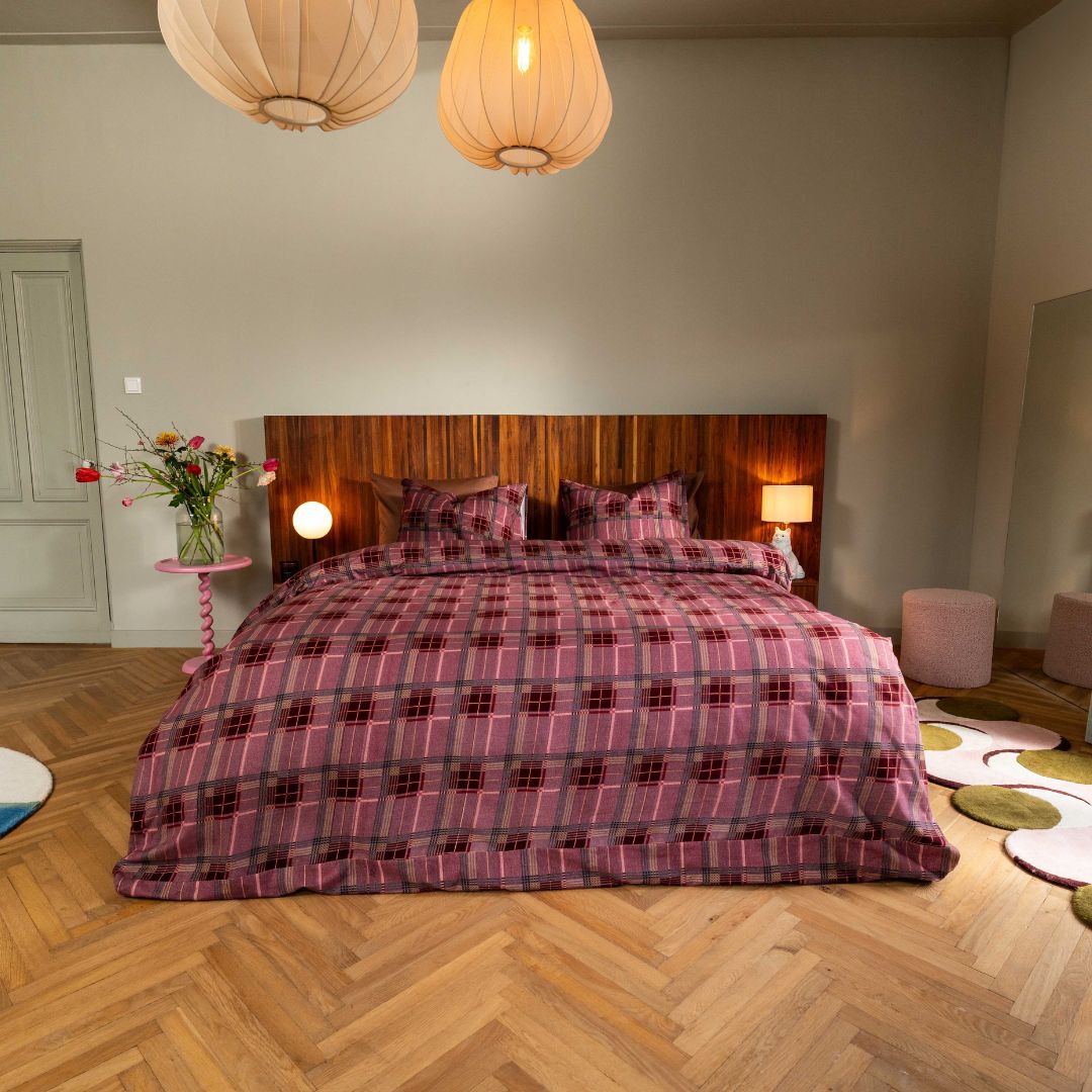 Kayori dekbedovertrek Betsu Flanel 100% katoen rood