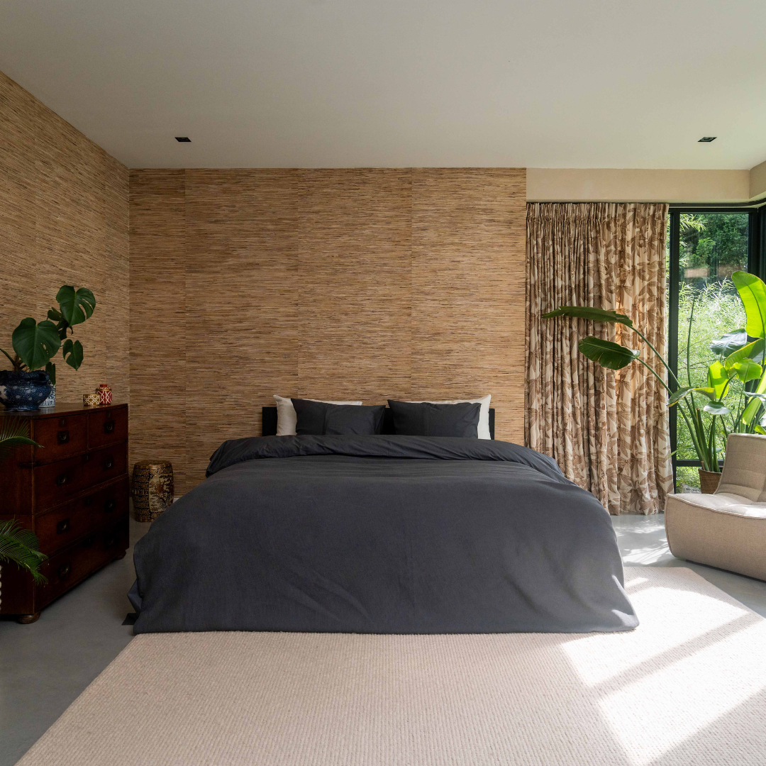 Kayori dekbedovertrek Erimo Katoen 100% katoen antraciet