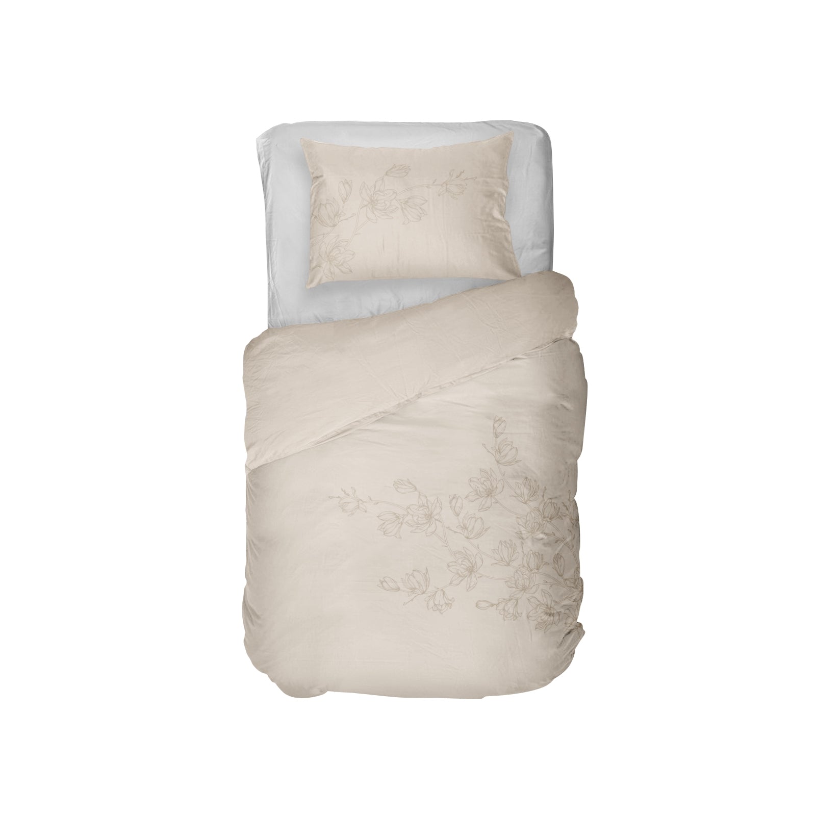 Kayori dekbedovertrek Hara Katoen 100% katoen nude