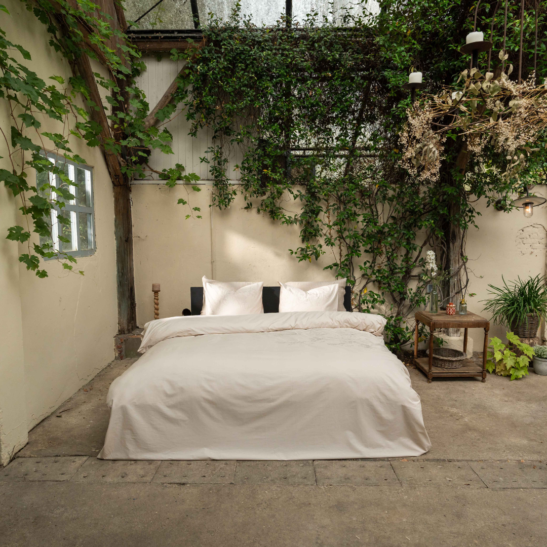 Kayori dekbedovertrek Hara Katoen 100% katoen nude