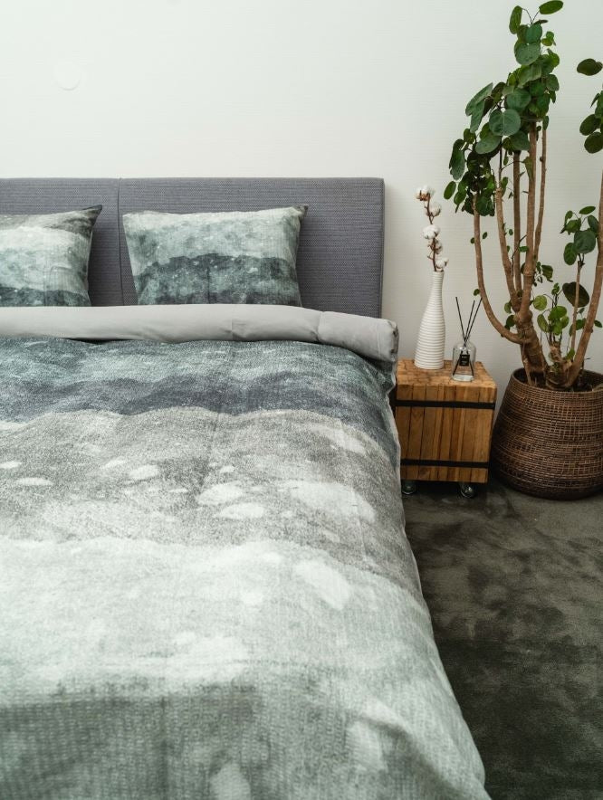 Kayori dekbedovertrek Ichiya Waffle 100% katoen grijs