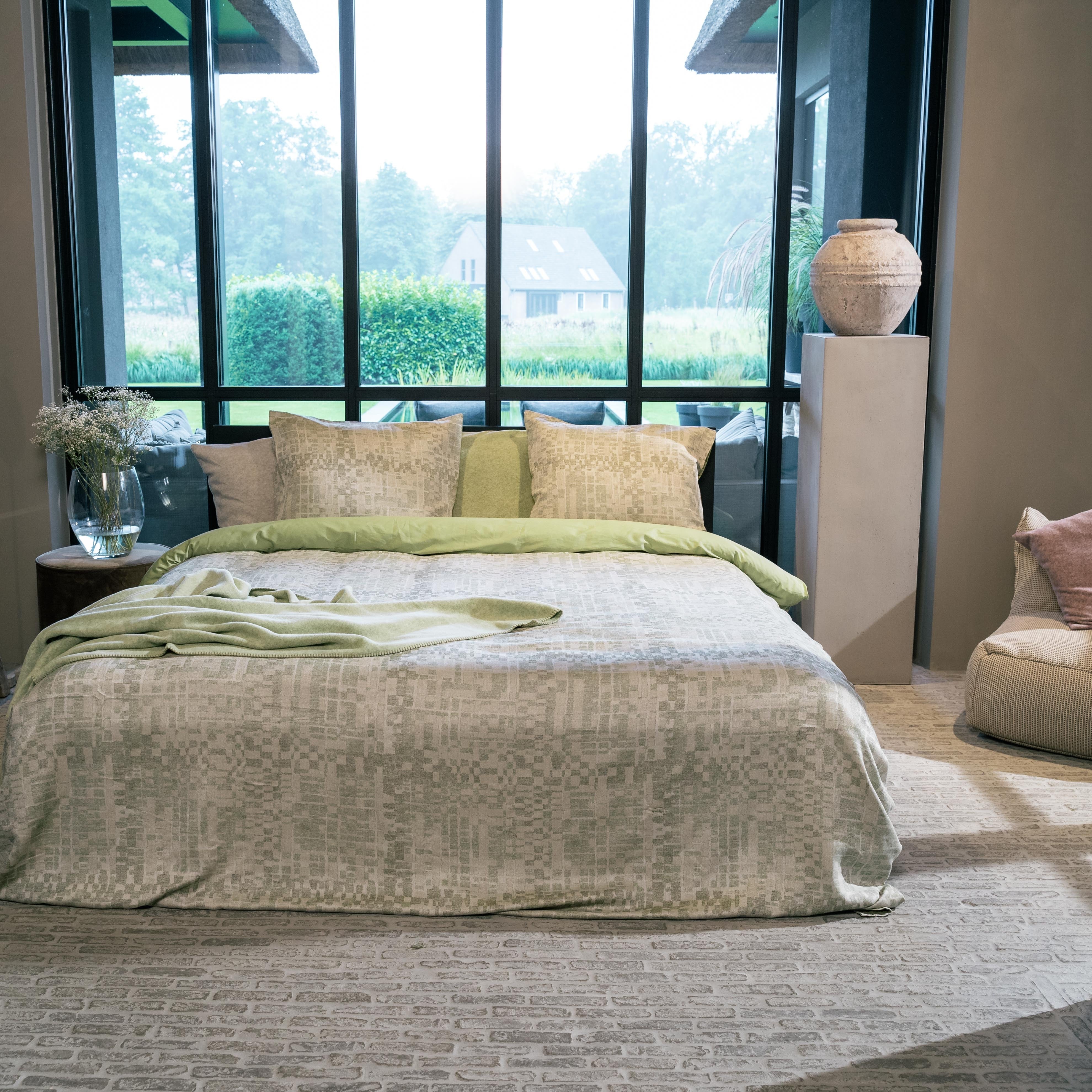 Kayori dekbedovertrek Setouchi Tencel – 40% tencel 60% katoen – groen