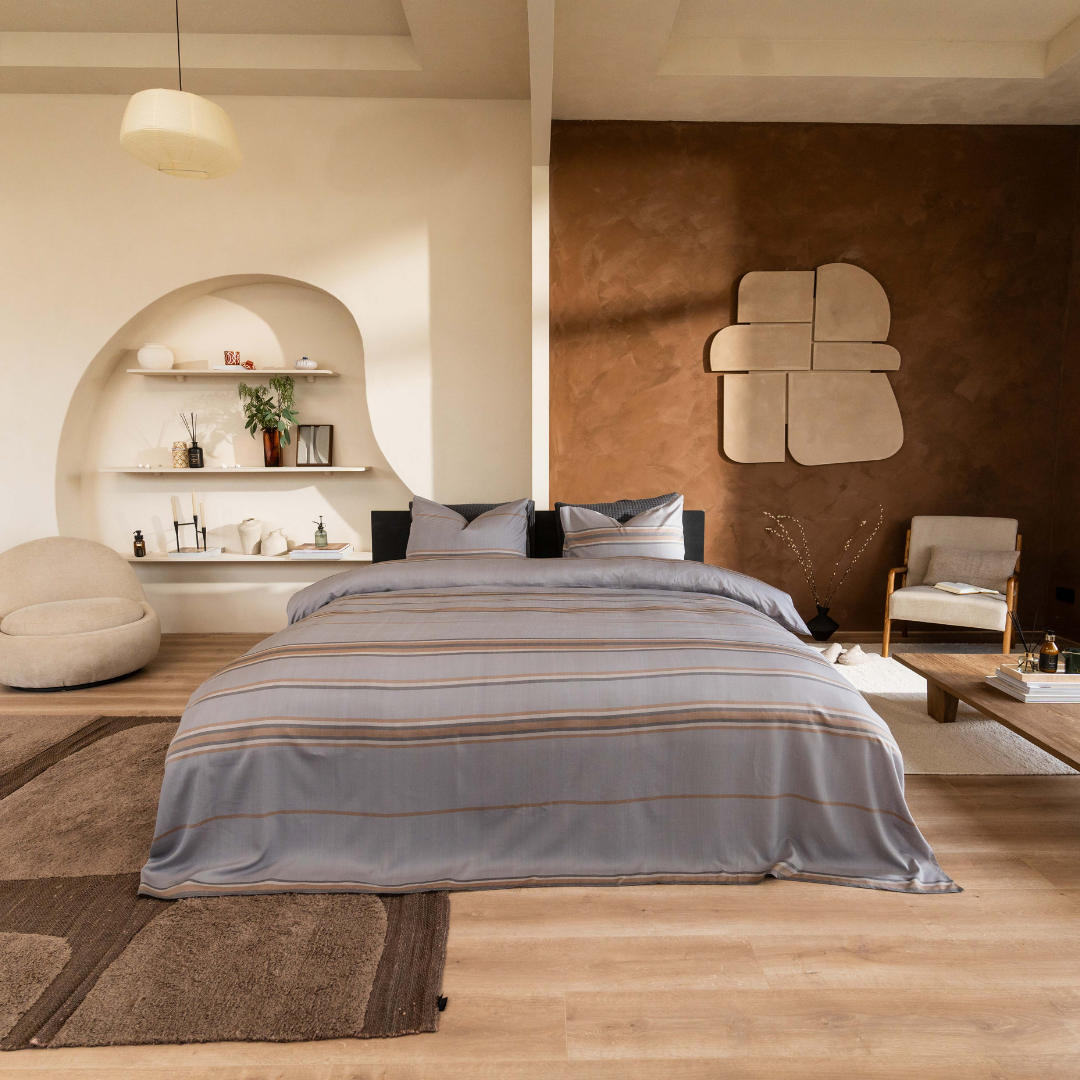 Kayori dekbedovertrek Kenro Tencel 100% tencel grijs