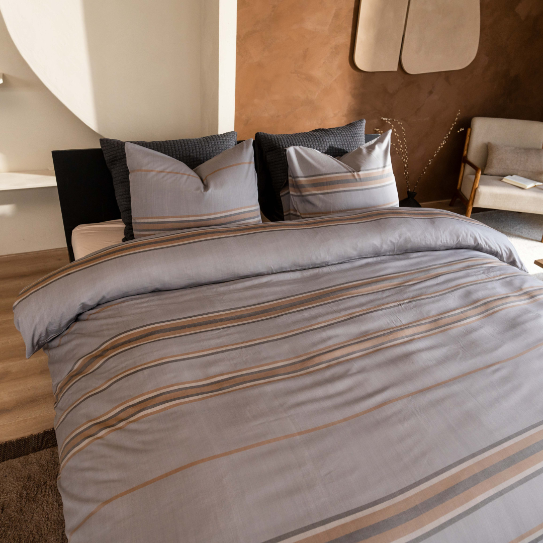 Kayori dekbedovertrek Kenro Tencel 100% tencel grijs