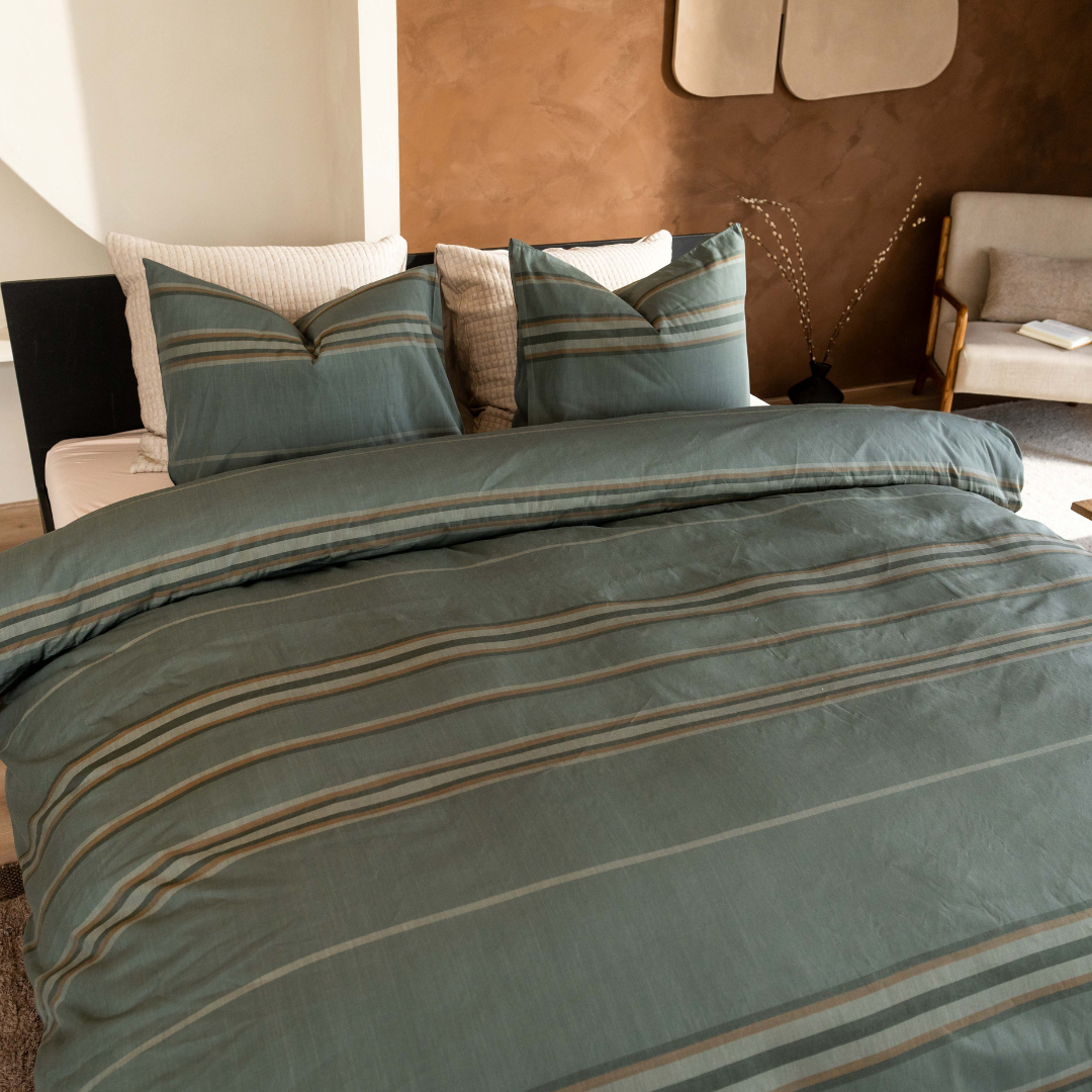 Kayori dekbedovertrek Kenro Tencel 100% tencel groen