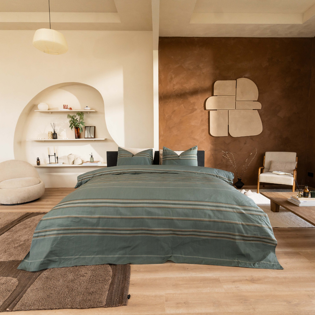 Kayori dekbedovertrek Kenro Tencel 100% tencel groen