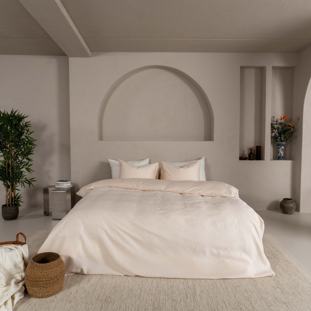 Kayori dekbedovertrek Kiso Tencel mix van tencel en katoen offwhite