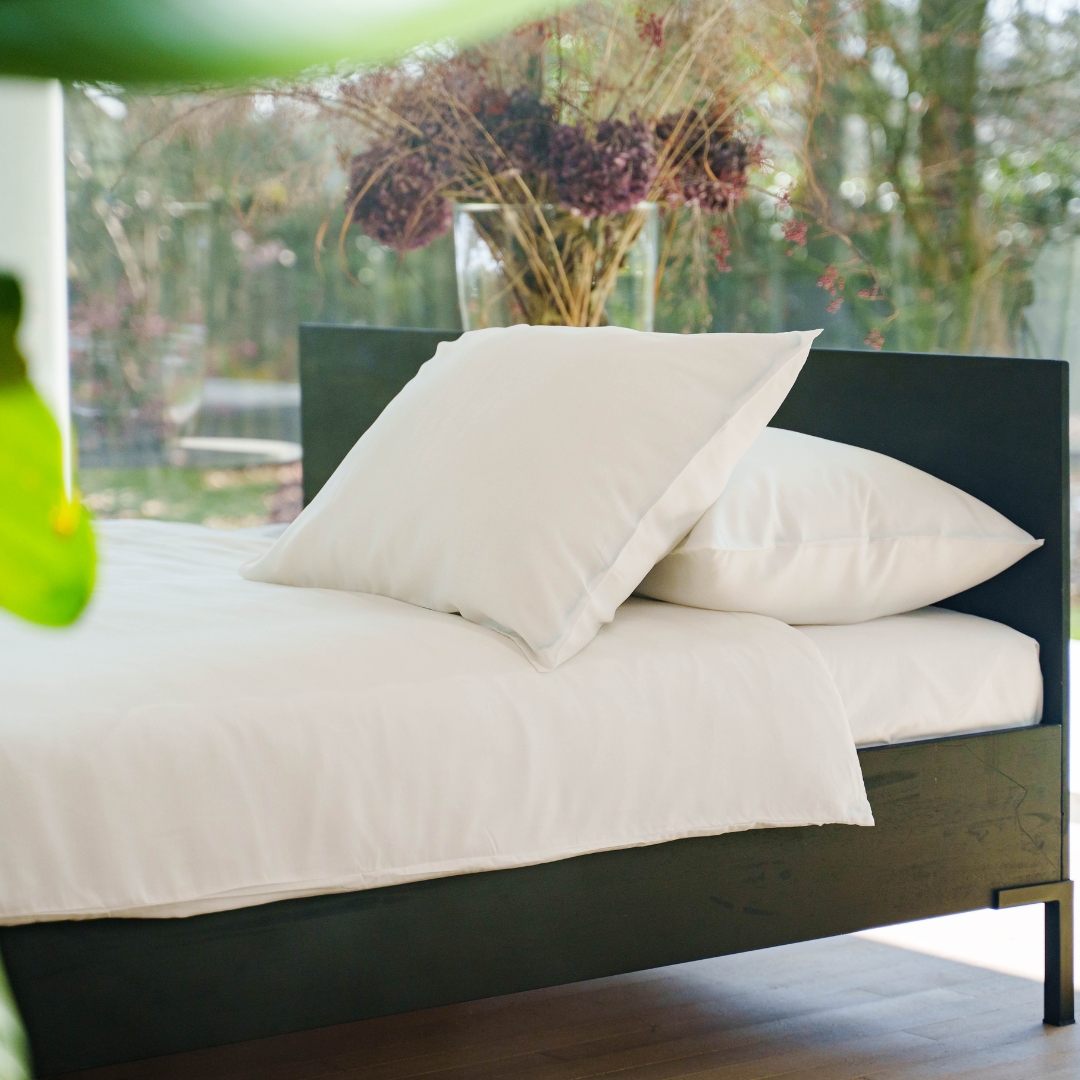 Kayori dekbedovertrek Kiyo Tencel© 100% tencel wit