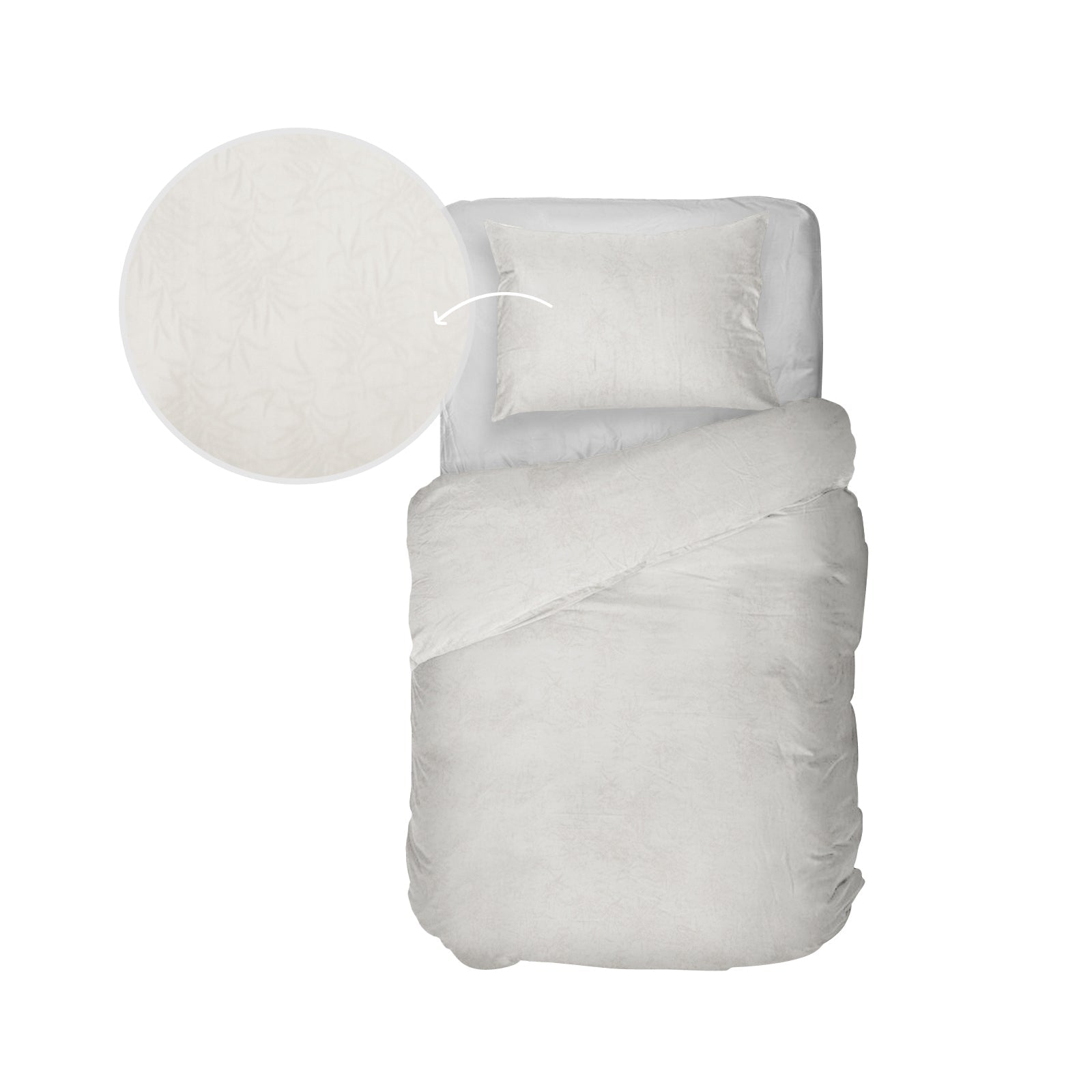 Kayori dekbedovertrek Koko – 100% katoen – offwhite
