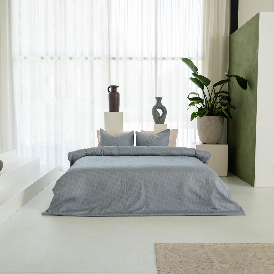 Kayori dekbedovertrek Koko Katoen 60% katoen 40% tencel blauw