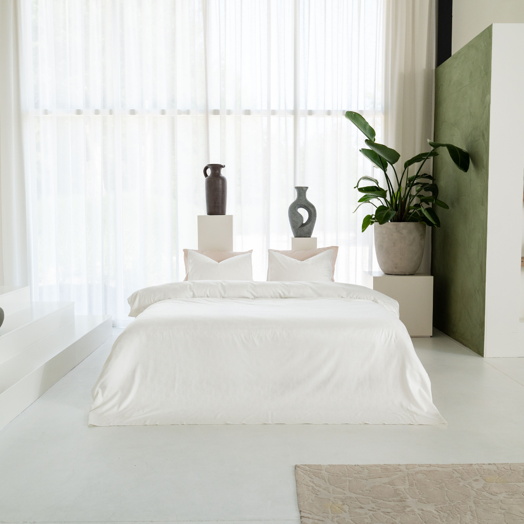 Kayori dekbedovertrek Koko Katoen 60% katoen 40% tencel wit