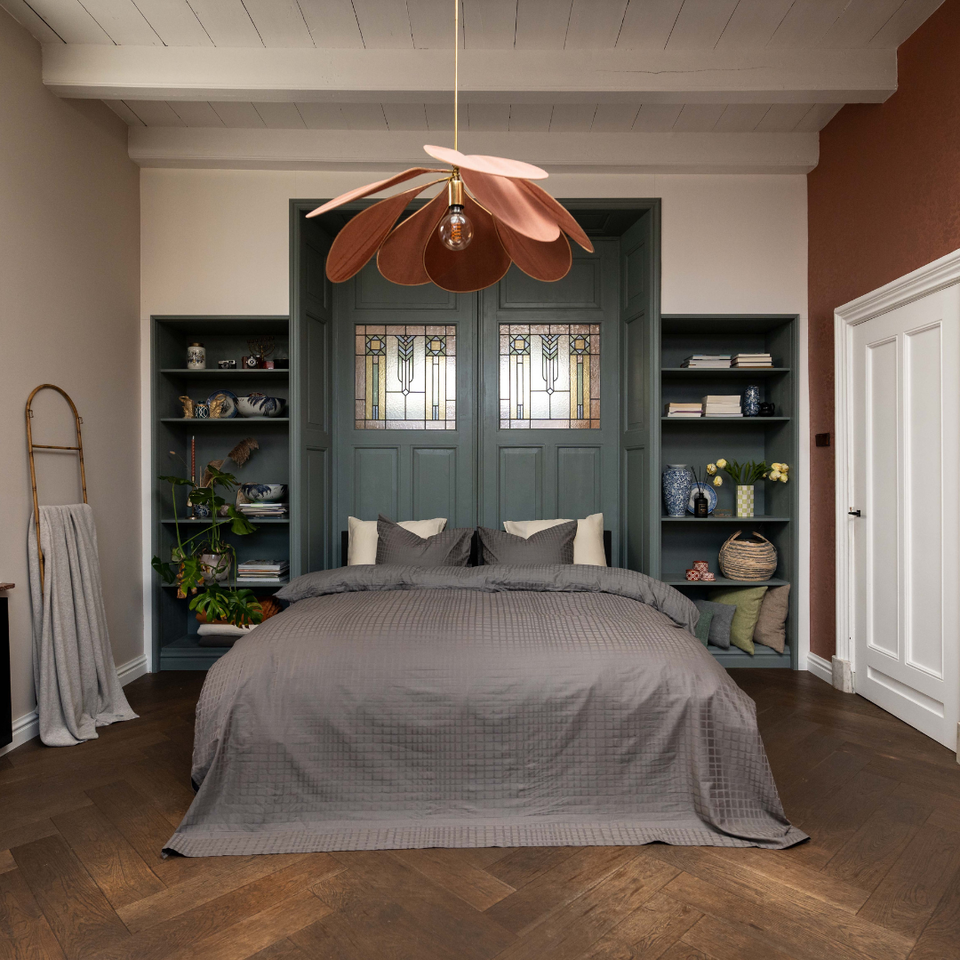 Kayori dekbedovertrek Kora Katoensatijn 100% katoen antraciet