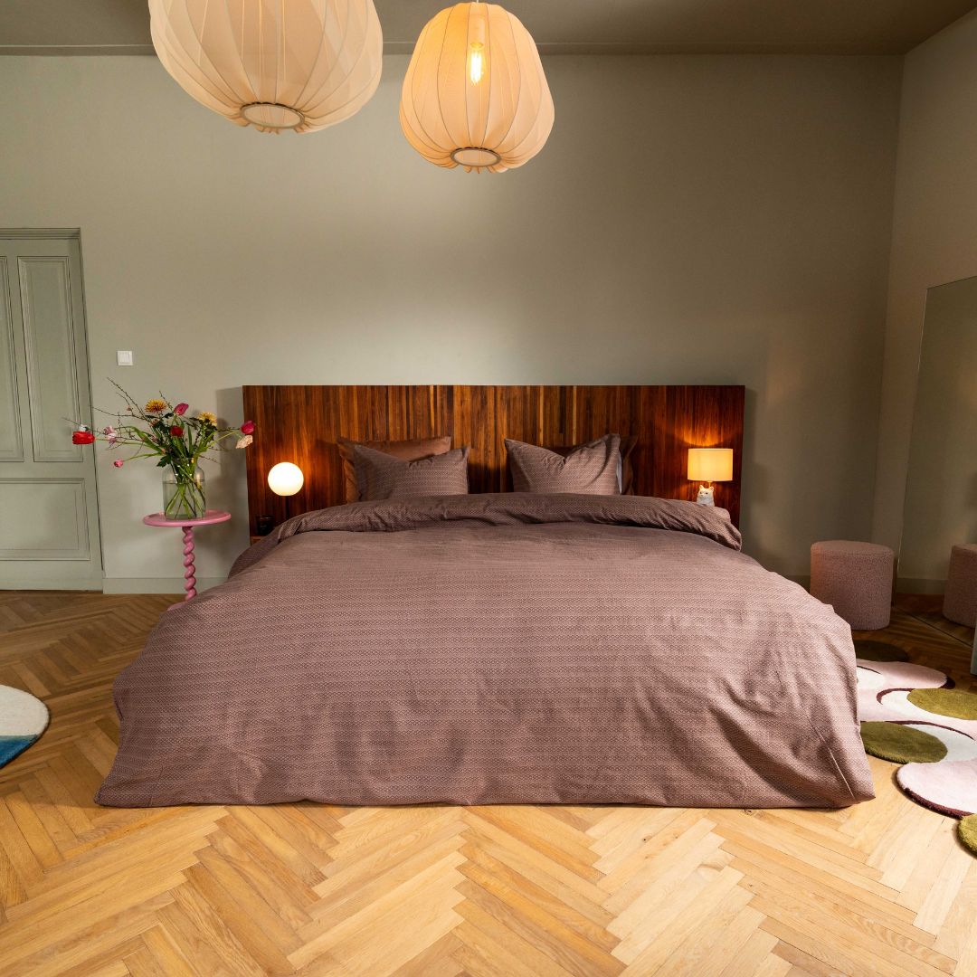 Kayori dekbedovertrek Lueso Flanel 100% katoen mauve