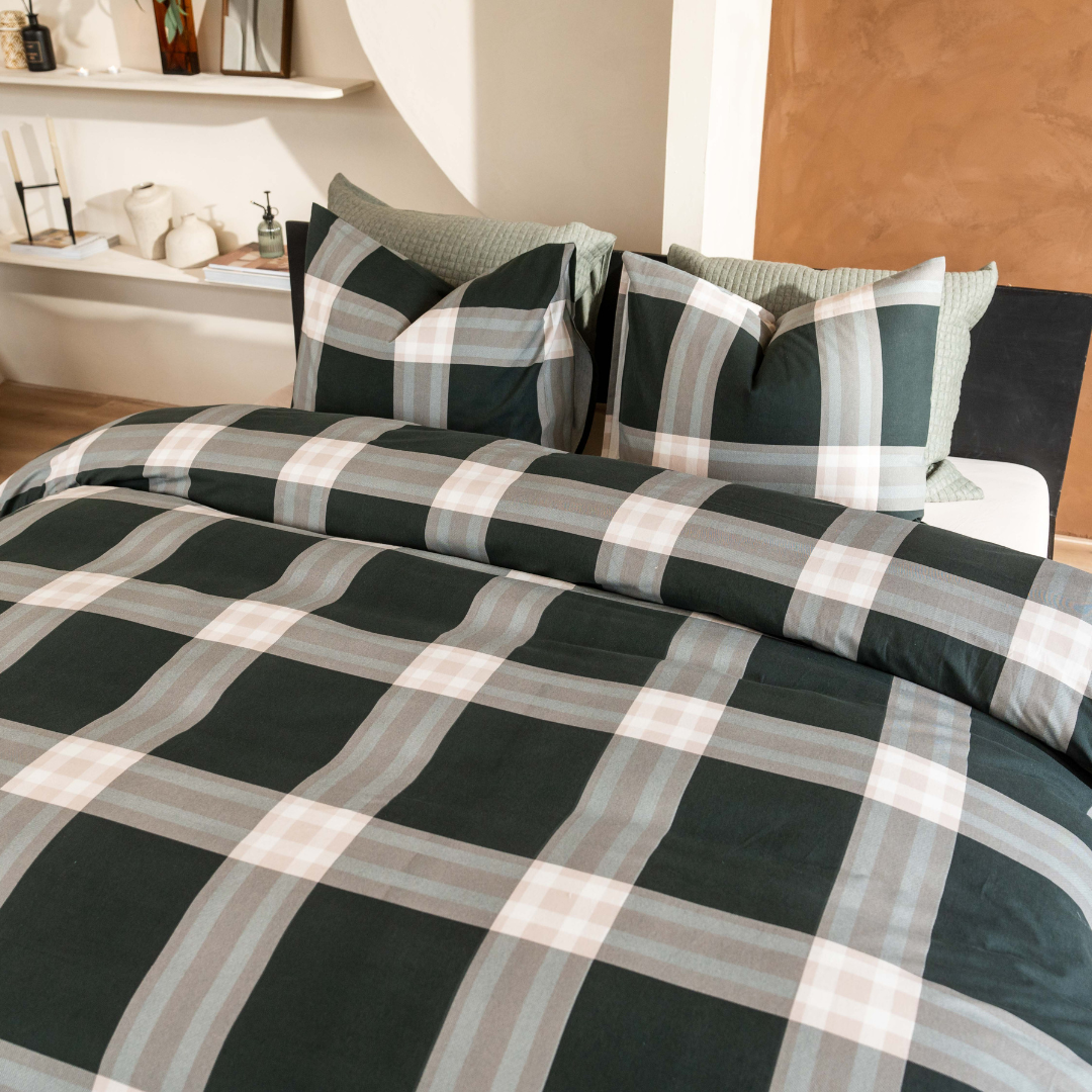 Kayori dekbedovertrek Magome Flanel 100% flanel blauw