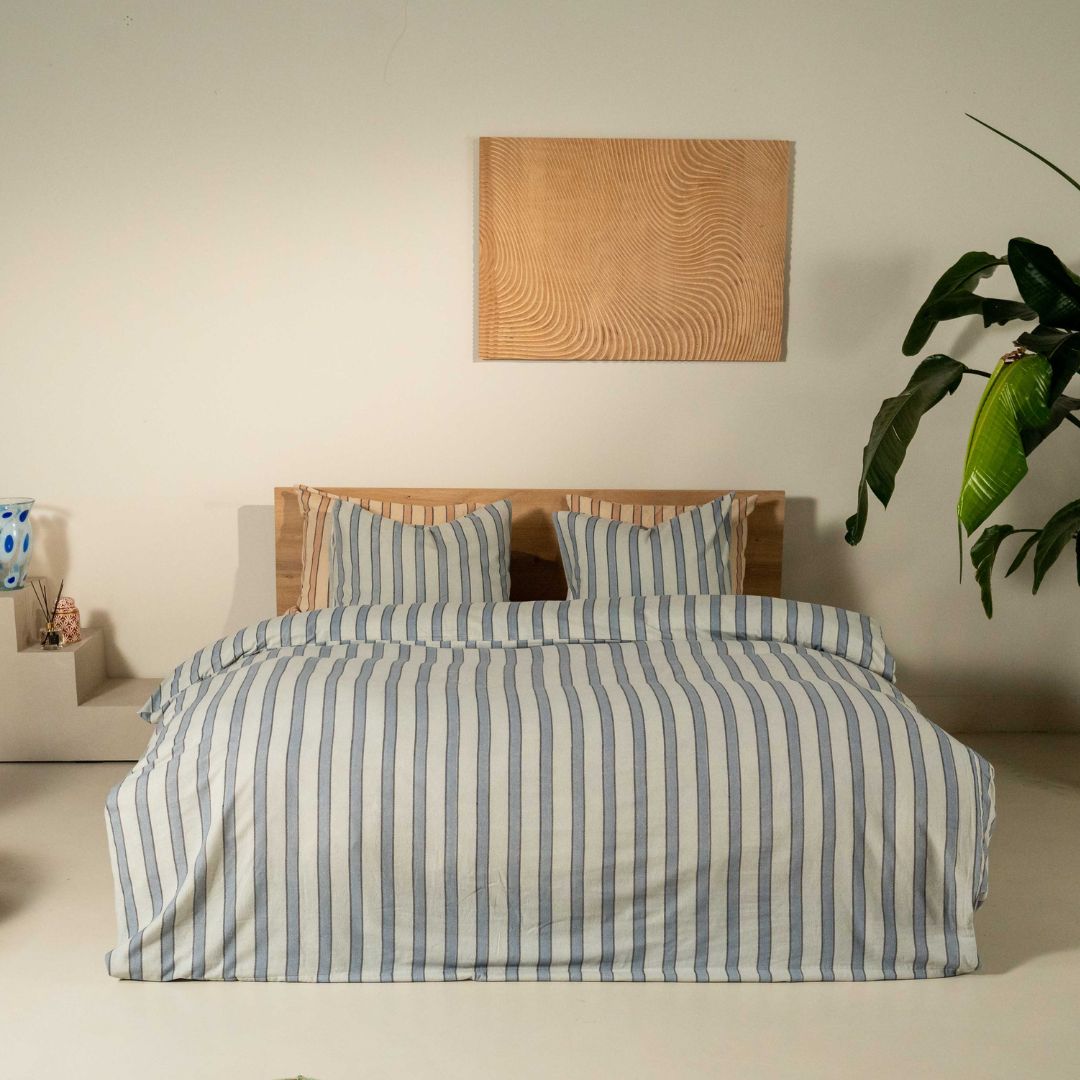 Kayori dekbedovertrek Mala Flanel 100% katoen blauw