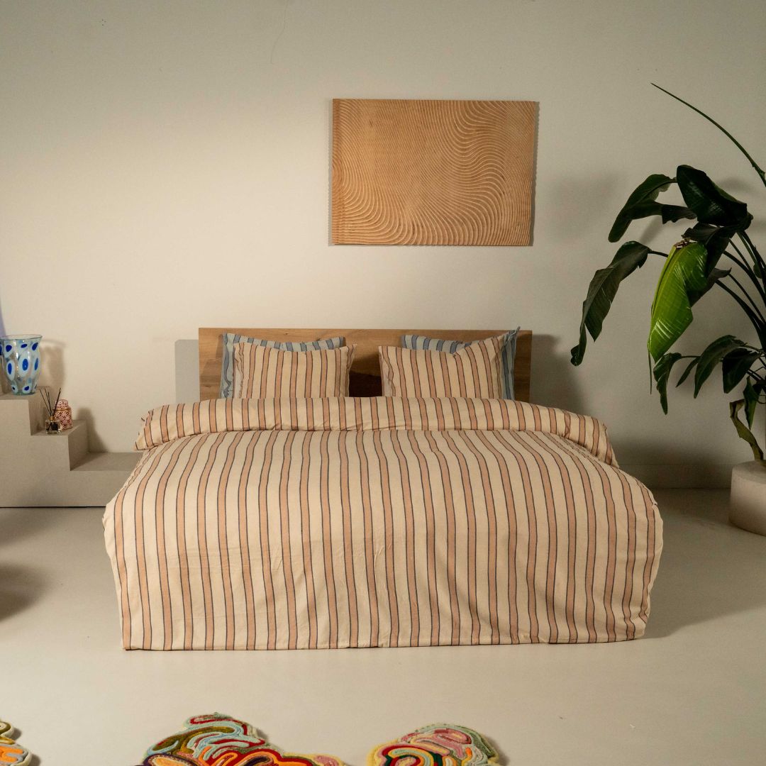 Kayori dekbedovertrek Mala Flanel 100% katoen zand