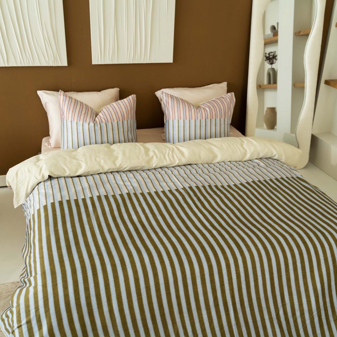 Kayori dekbedovertrek Niseko Katoensatijn 100% katoen satijn groen