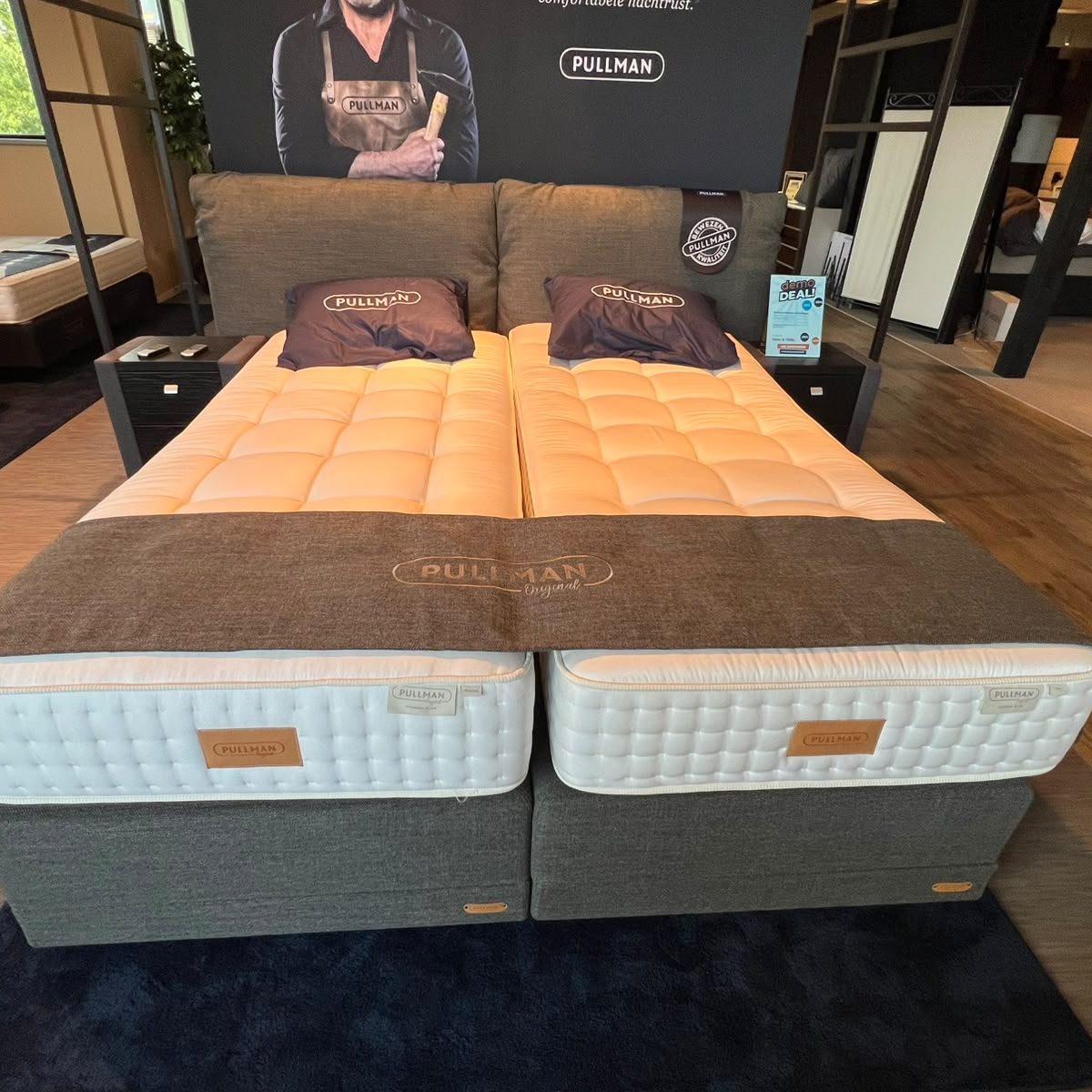 Pullman Boston verstelbare boxspring 180x210 cm showroommodel Harderwijk