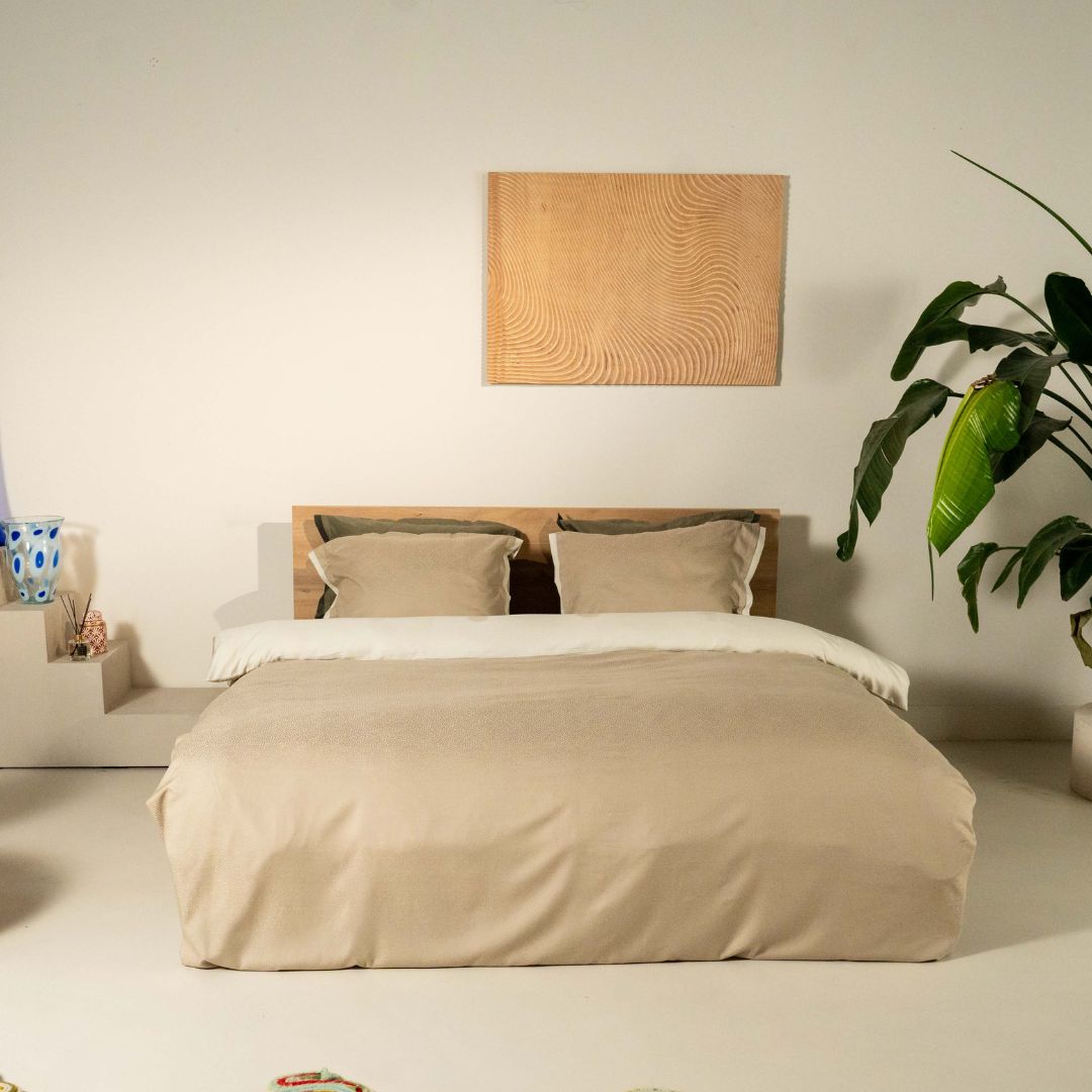 Kayori dekbedovertrek Rauso Katoen/Tencel 50% tencel 50% katoen zand