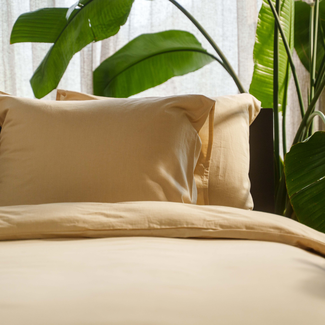 Kayori dekbedovertrek Rui Peached Twill 100% katoen naturel