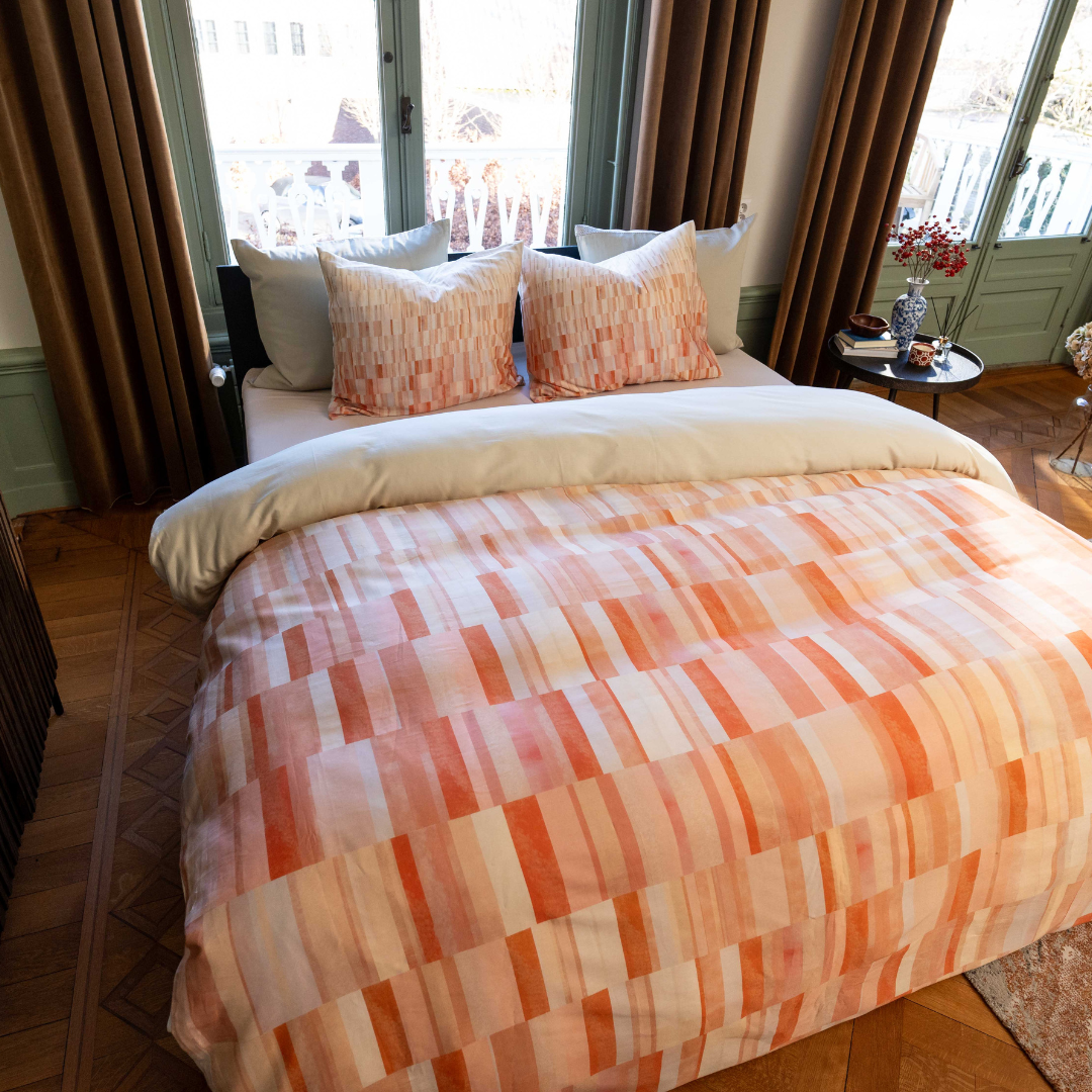 Kayori dekbedovertrek Seki Katoensatijn 100% katoen