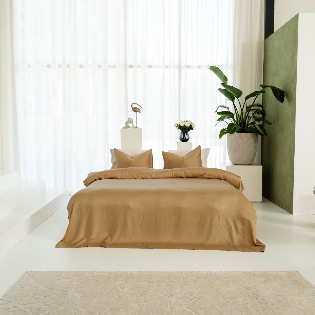 Kayori dekbedovertrek Shan – 100% tencel – goud