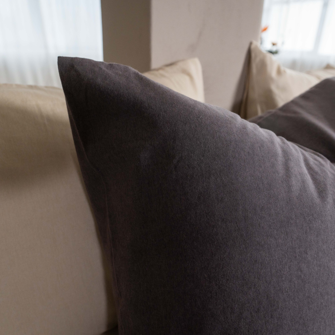 Kayori kussensloop Showa 2 stuks antraciet