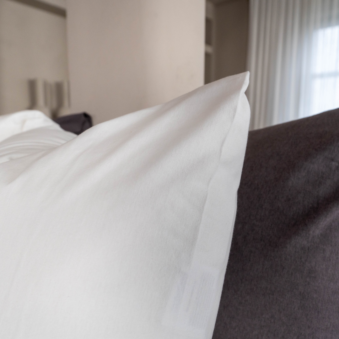 Kayori kussensloop Showa 2 stuks mix van flanel en katoen wit