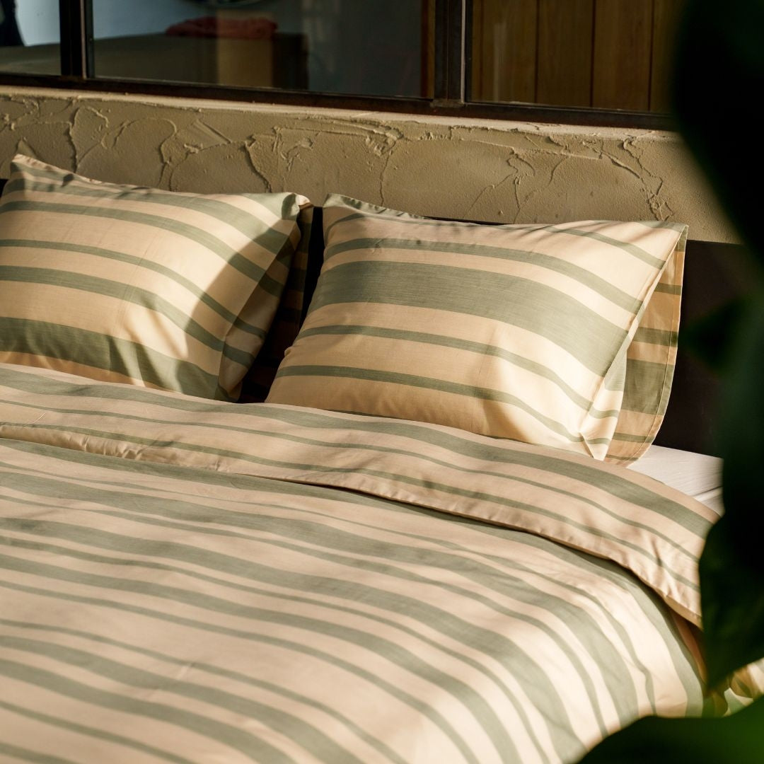 Kayori dekbedovertrek Sora Tencel© 100% tencel olijfgroen