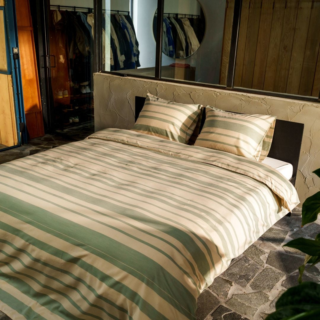 Kayori dekbedovertrek Sora Tencel© 100% tencel olijfgroen