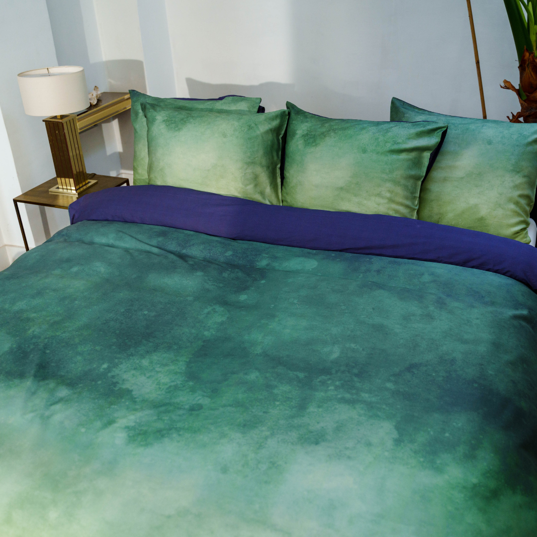 Kayori dekbedovertrek Tashiro Tencel 100% tencel groen