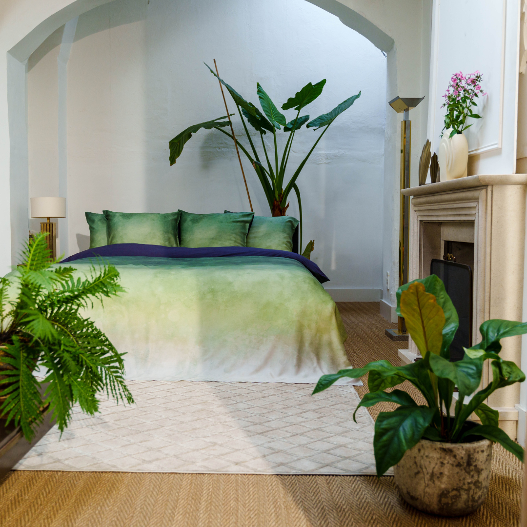 Kayori dekbedovertrek Tashiro Tencel 100% tencel groen