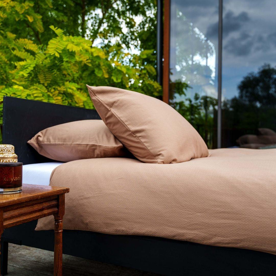 Kayori dekbedovertrek Watari Linnen 100% katoen mokka