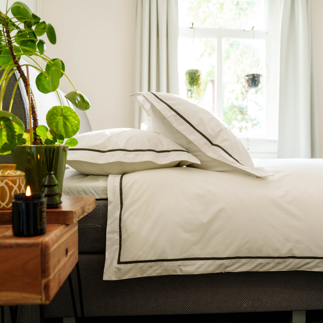 Kayori dekbedovertrek Yoichi Katoenperkal 100% katoen wit